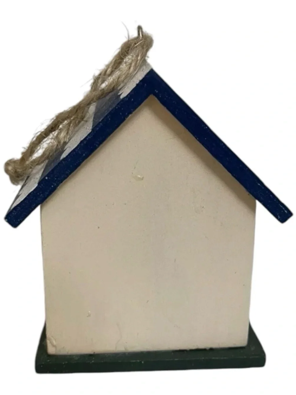 Vintage Snowman Birdhouse Ornament Hand Painted Farmhouse Rustic Christmas 4